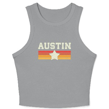 Discover Austin Texas Retro Vintage Crop Tank Top