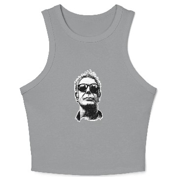 Discover Anthony Bourdain Retro Black - Anthony Bourdain - Crop Tank Top