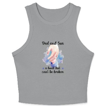 Discover Dad And Son, A Bond That Can't Be Broken Crop Tank Top