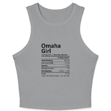 Discover Omaha Girl Nebraska Crop Tank Top