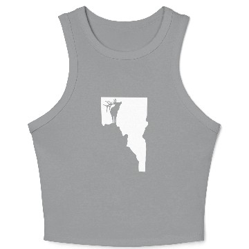 Discover Upside Down Idaho Elk Crop Tank Top
