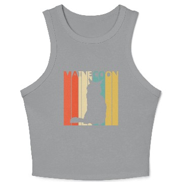 Discover Vintage Maine Coon Cat Crop Tank Top