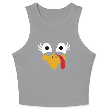 Discover Cute Turkey Fall Thanksgiving Crop Tank Top