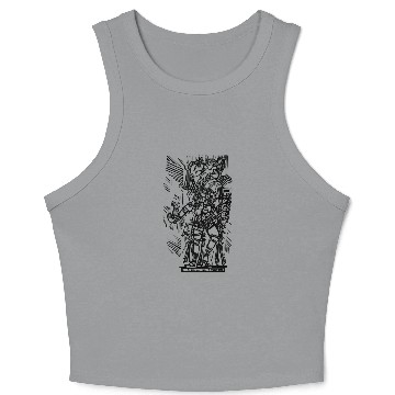 Discover Mayan woodcut Crop Tank Top