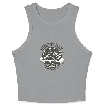 Discover Green Day Converse 2 Crop Tank Top