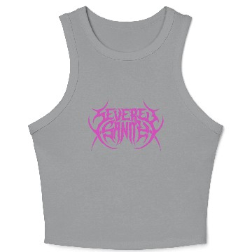 Discover SEVERED SANITY LOGO NEON PINK Crop Tank Top