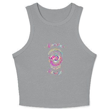 Discover Radiologic Technologist Sugar Skull Skeleton Head Rad Tech Crop Tank Top
