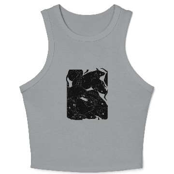 Discover Creepy Rat King Crop Tank Top
