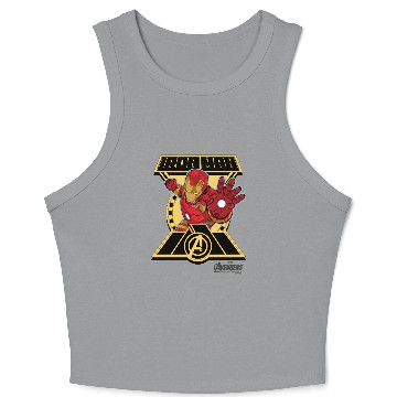Discover Iron Man Character Badge Crop Tank Top