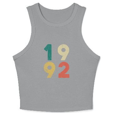 Discover 1992 Vintage Birthday Retro Crop Tank Top