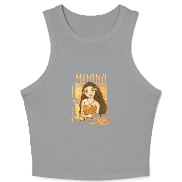 Discover disney moana orange wave portrait graphic sweat Baseball Jerseys Crop Tank Top