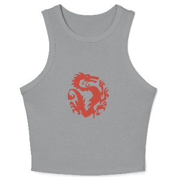 Discover Disney Mulan Red Dragon Emblem Graphic Crop Tank Top