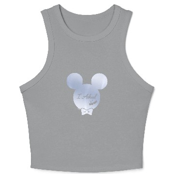 Discover Disney I Asked Proposal Engagement Ring Bow Tie Mickey Crop Tank Top