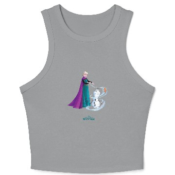Discover Disneys once upon a snowman elsa creates olaf Hawaiians Crop Tank Top