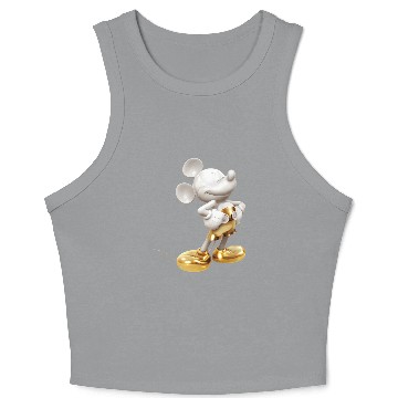 Discover Disney Gold Mickey Mouse Pose Crop Tank Top