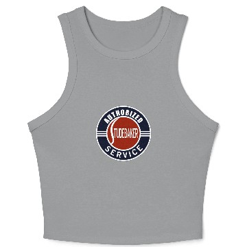 Discover Studebaker Service Vintage Sign Reproduction Crop Tank Top