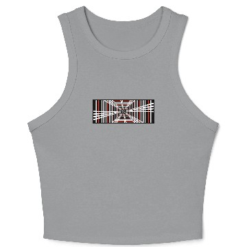 Discover Tesla Plaid Logo Crop Tank Top