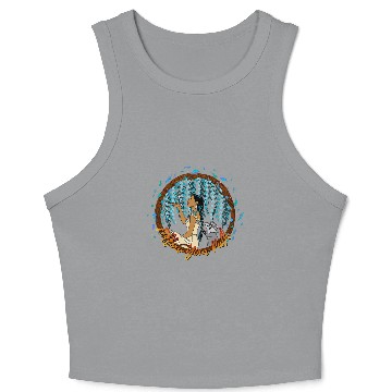 Discover Disney Pocahontas Follow Your Path Circle Text Baseball Jerseys Crop Tank Top