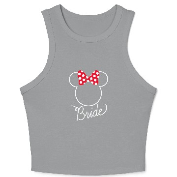 Discover Disney Minnie Mouse Bow Bride Wedding Crop Tank Top