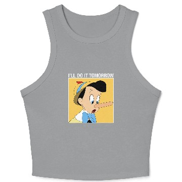 Discover Disney Pinocchio I'll Do It Tomorrow Crop Tank Top
