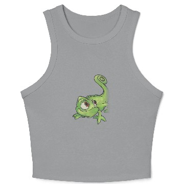 Discover Disneys tangled pascal sketch premium Crop Tank Top