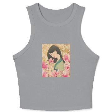 Discover Disney Mulan Floral Baseball Jerseys Crop Tank Top