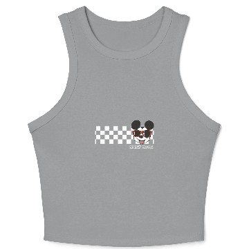 Discover Disney Mickey And Friends Mickey Mouse Checkerboard Stripe Crop Tank Top