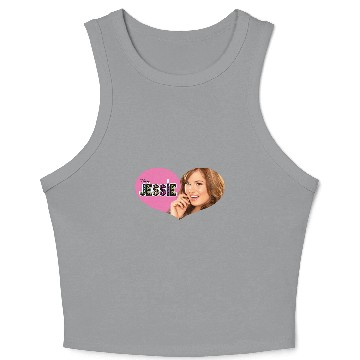 Discover Disney Channel Jessie Pink Heart Hawaiians Crop Tank Top