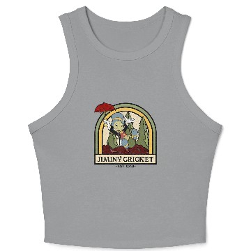 Discover Disney Pinocchio Jiminy Cricket Established 1940 Crop Tank Top