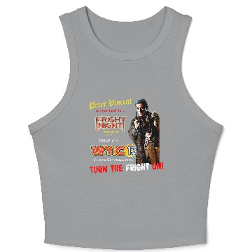 Discover Fright Night advertisement, distressed Crop Tank Top