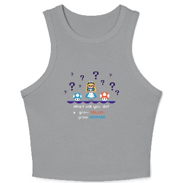 Discover Alice In 8-Bit Land Crop Tank Top