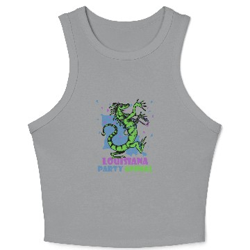 Discover Louisiana Party Animal Crop Tank Top