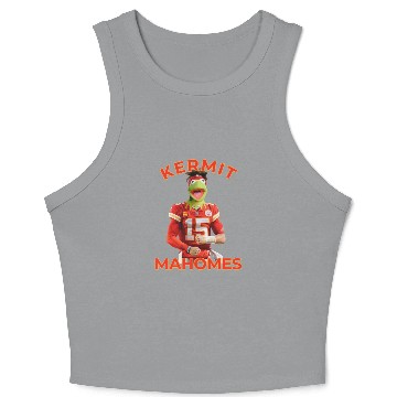 Discover Kermit Mahomes Crop Tank Top, Patrick Mahomes Meme Crop Tank Top
