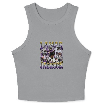 Discover Lamar Jackson 90's Bootleg Vintage Style Crop Tank Top