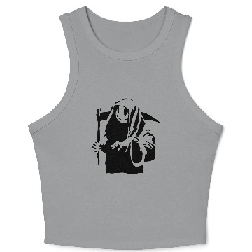 Discover Banksy Grin Reaper Crop Tank Top