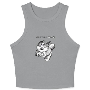 Discover Running Bearded Collie - Dog Cartoon - Gift Crop Tank Top