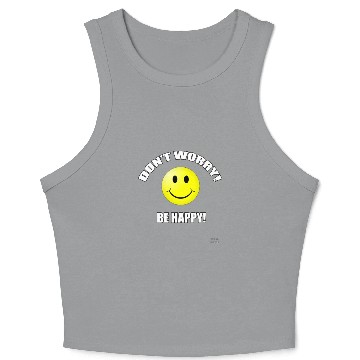 Discover Don't Worry Be Happy w/ Smiley Face Crop Tank Top
