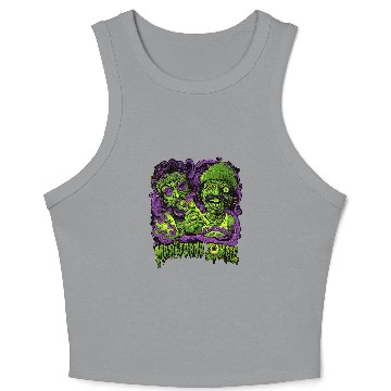 Discover Cheech and Chong Zombies - Vintage Horror Crop Tank Top