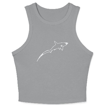 Discover Fox Shark Crop Tank Top