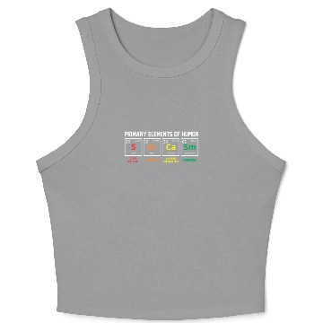 Discover Periodic table chemistry elements birthday present Crop Tank Top