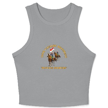 Discover 10th Cavalry Regiment w Cavmen Buffalo Soldiers Crop Tank Top