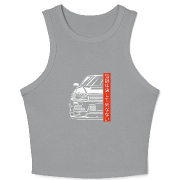Discover Skyline 34 JDM Tuning Auto 90s Underground Gaming Crop Tank Top