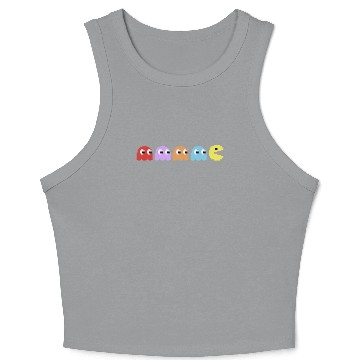 Discover Pac Man Crop Tank Top, Pacman and Ghosts Crop Tank Top