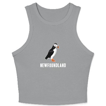 Discover Puffin Newfoundland Canada Souvenir Gift Crop Tank Top