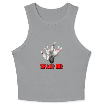Discover Bowling Team Spare Me Crop Tank Top