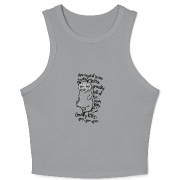 Discover annoyed kitty Crop Tank Top