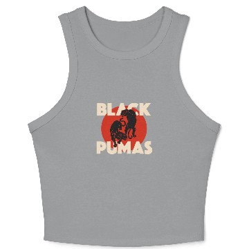 Discover ojo-Black-Pumas-band-dumeang Tri-blend Crop Tank Top