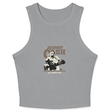 Discover Johnny Cash Outlaw Finger 3D Crop Tank Top