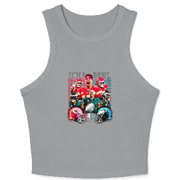 Discover Super Bowl 2025 Eagles VS Chiefs Crop Tank Top