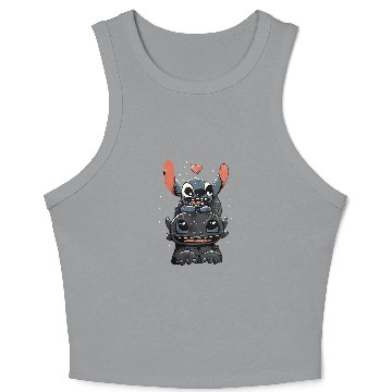 Discover Stitch and Toothless Funny Crop Tank Top